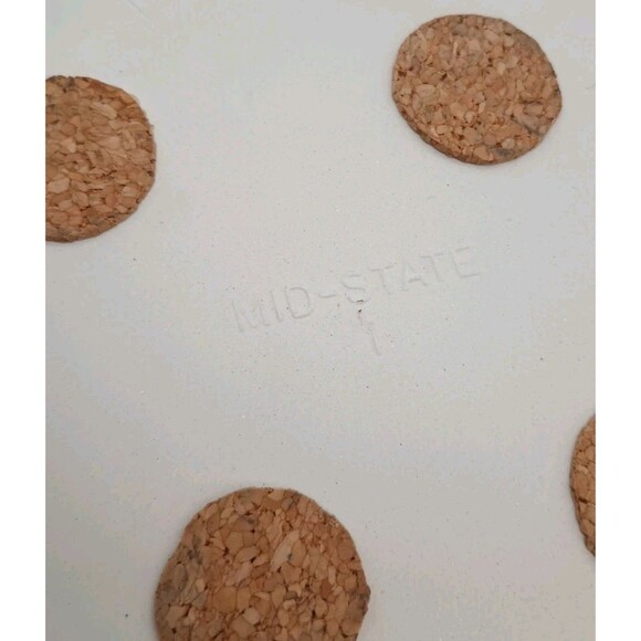 Vtg Mid-State Ceramic Trivets Cherry Spring Blossom 6"Round Set Of 5 - Picture 7 of 7